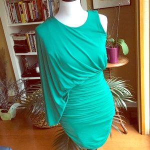 BCBG maxazria one shouldered dress.